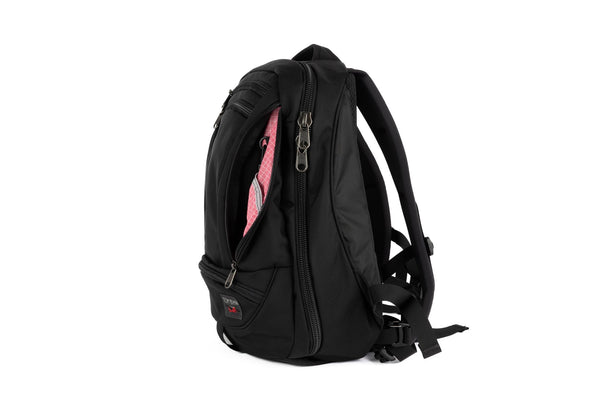 Synik 22 in Black Ballistic with Sakura (pale pink with white grid) Halcyon interior.
